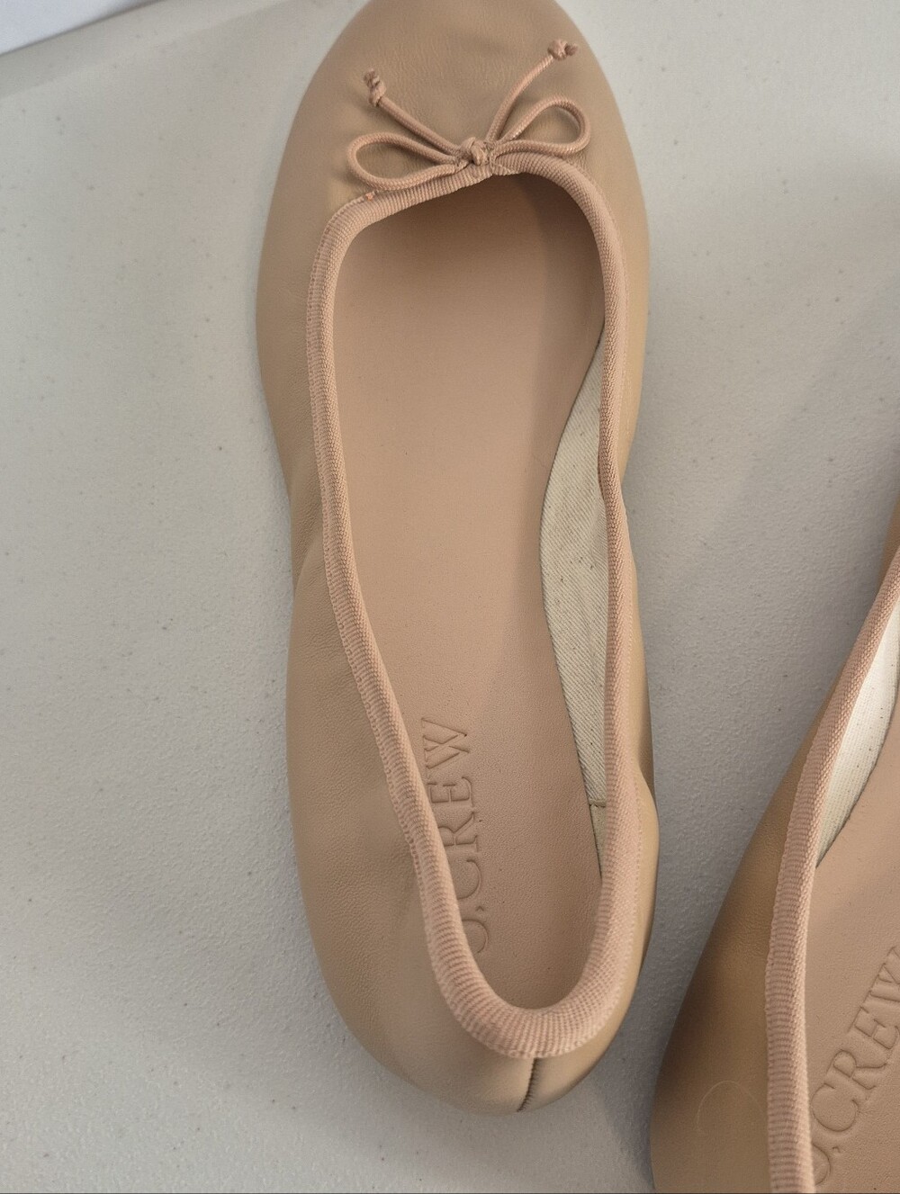 J. Crew Andi Leather Ballet Flats With Bow Detail In Roasted Pecan - Size 10.5 - Picture 11 of 15